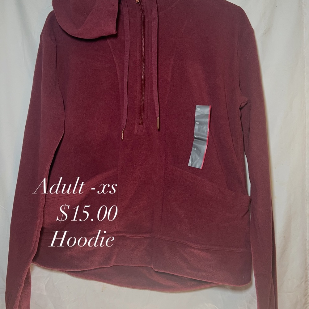 Burgundy Hoodie - XS